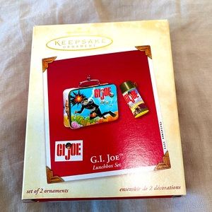 Hallmark GI Joe lunchbox and thermos ornaments